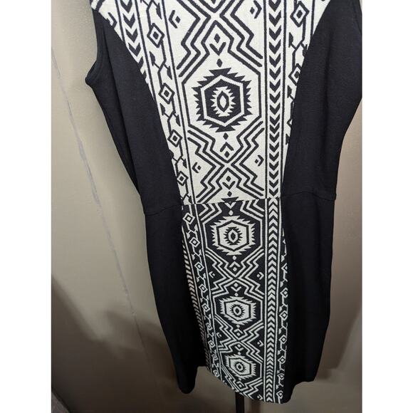 Anthropologie Porridge Size 2 Pencil Sheath Dress Black Aztec Print Str… - Picture 6 of 11